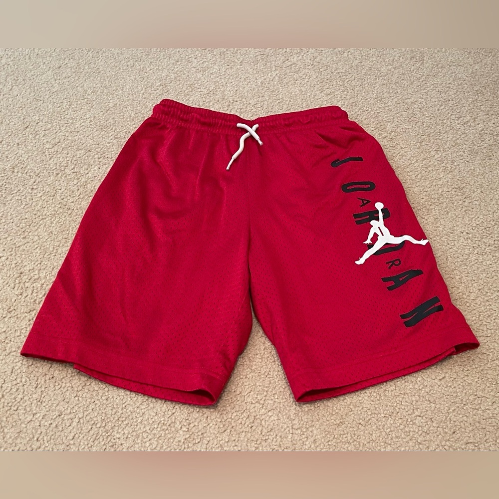 Red Jordan Air Kids Shorts - Size: Medium